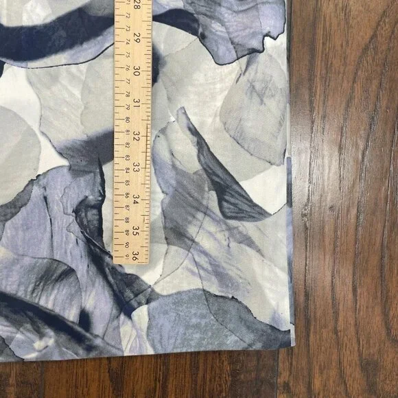 Hugo Boss Dinoma Sheath Dress 4 Blue Gray Watercolor Floral Sleeveless Cotton - Picture 12 of 15